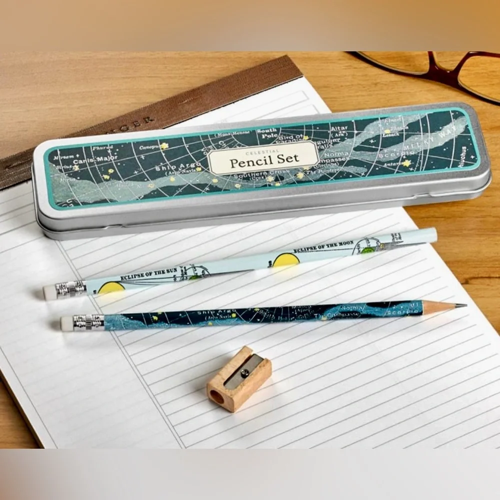 New Celestial Pencil Set in Tin Case 🌙
